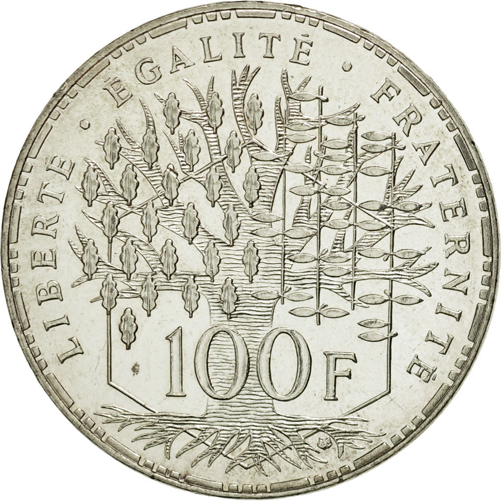 Moneta, Francia, Panthéon, 100 Francs, 1991, Paris, FDC, Argento, KM:951.1