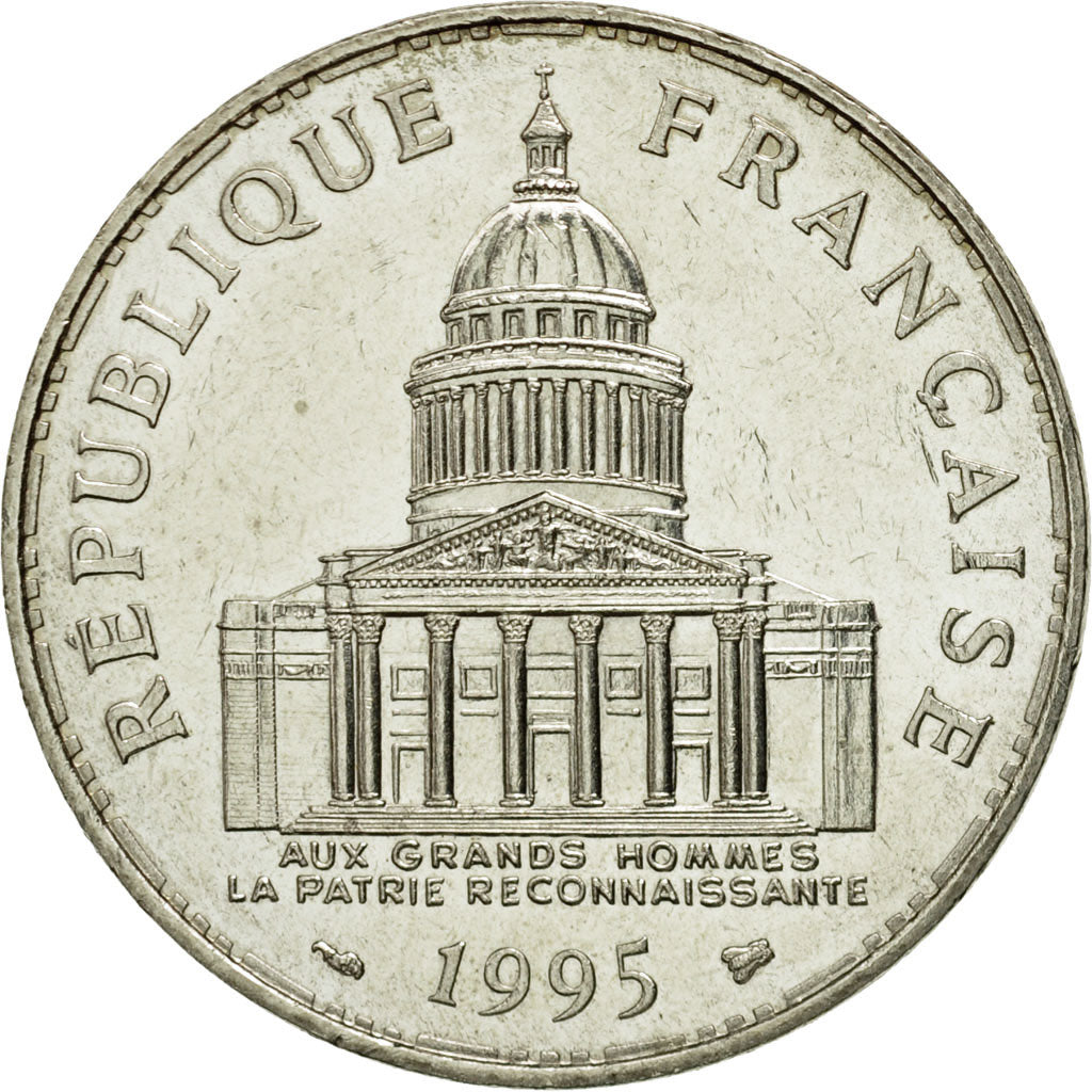 Moneta, Francia, Panthéon, 100 Francs, 1995, Paris, FDC, Argento, KM:951.1