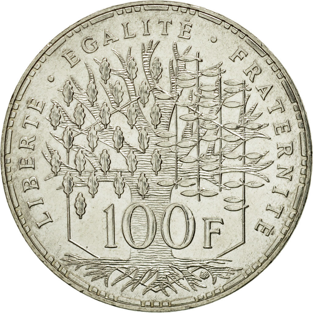 Moneta, Francia, Panthéon, 100 Francs, 1995, Paris, FDC, Argento, KM:951.1