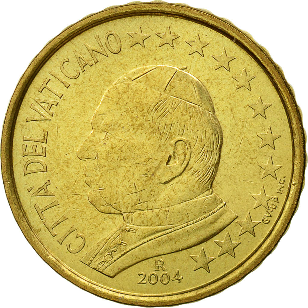 Coin, VATICAN CITY, John Paul II, 10 Euro Cent, 2004, Rome, MS(65-70), Brass