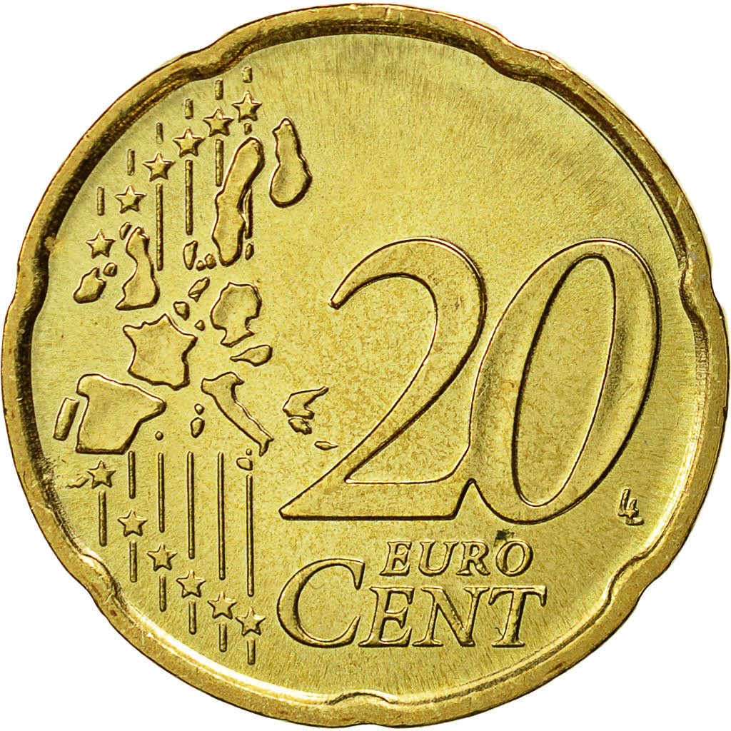 Monnaie, Cité du Vatican, John Paul II, 20 Euro Cent, 2004, Rome, FDC, Laiton
