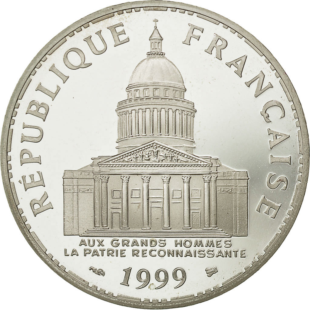 Coin, France, Panthéon, 100 Francs, 1999, Paris, MS(65-70), Silver, KM:951.1