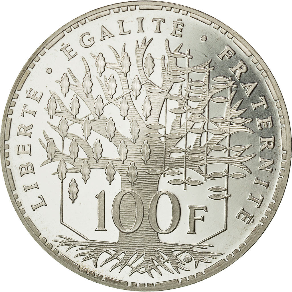 Coin, France, Panthéon, 100 Francs, 1999, Paris, MS(65-70), Silver, KM:951.1