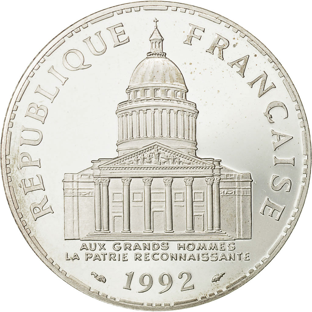 Moneta, Francia, Panthéon, 100 Francs, 1992, Paris, FDC, Argento, KM:951.1