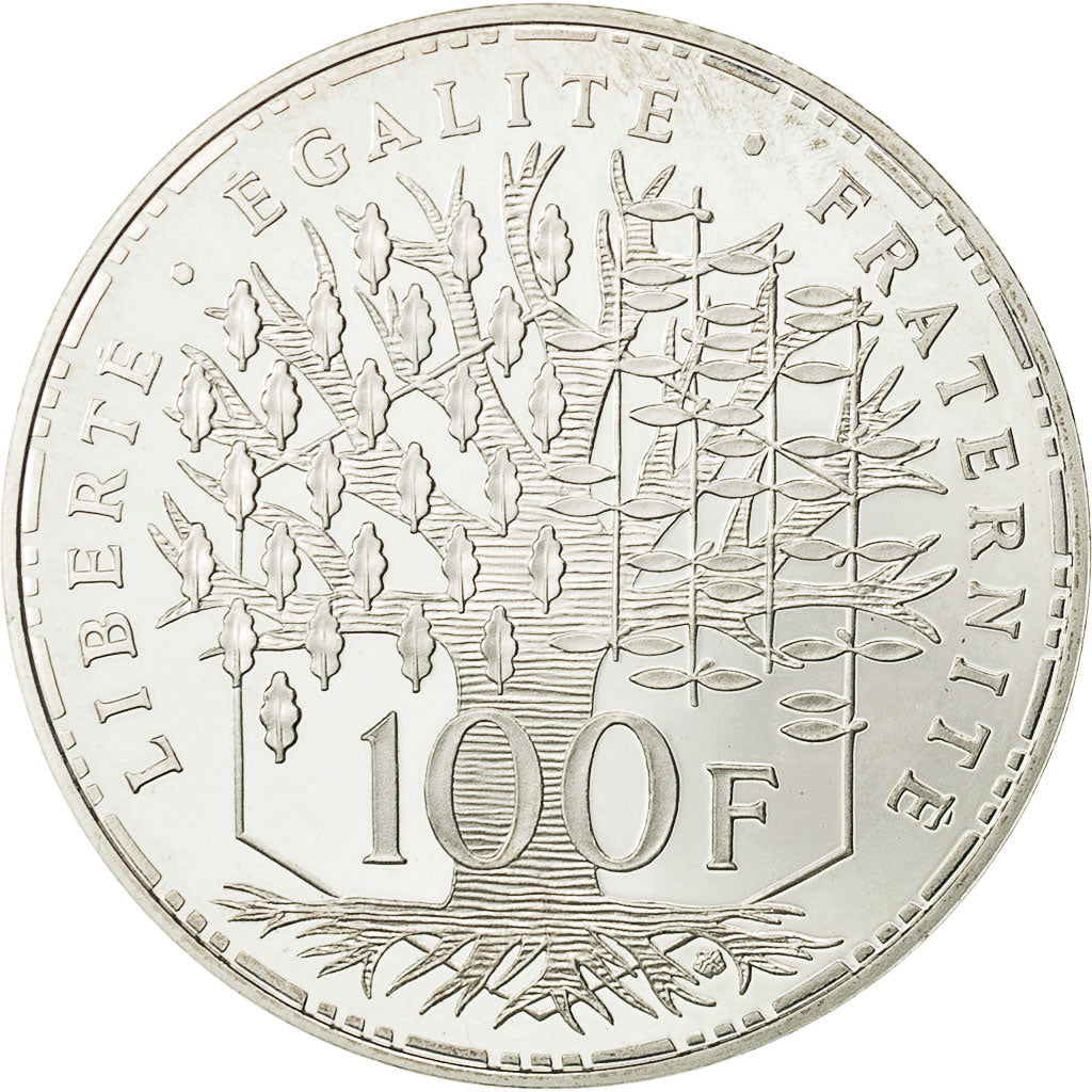 Moneta, Francia, Panthéon, 100 Francs, 1992, Paris, FDC, Argento, KM:951.1