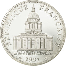 Moneta, Francja, Panthéon, 100 Francs, 1991, Paris, BE, MS(65-70), Srebro