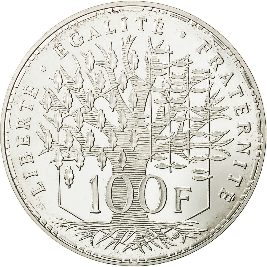 Coin, France, Panthéon, 100 Francs, 1991, Paris, BE, MS(65-70), Silver