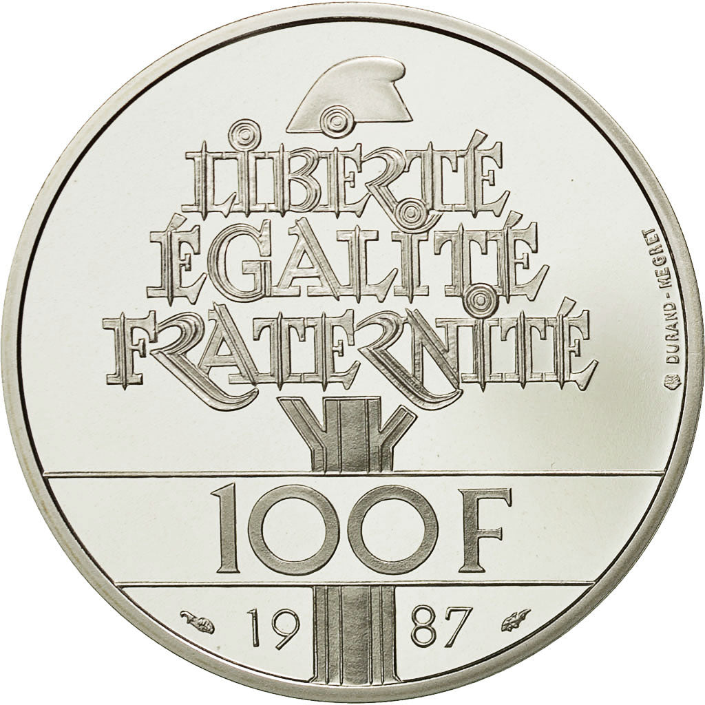 Coin, France, 100 Francs, 1987, MS(65-70), Silver, KM:962a
