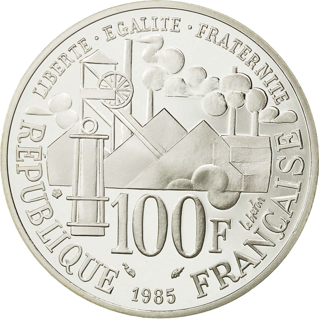 Coin, France, Germinal, 100 Francs, 1985, MS(65-70), Silver, KM:957, Gadoury:900