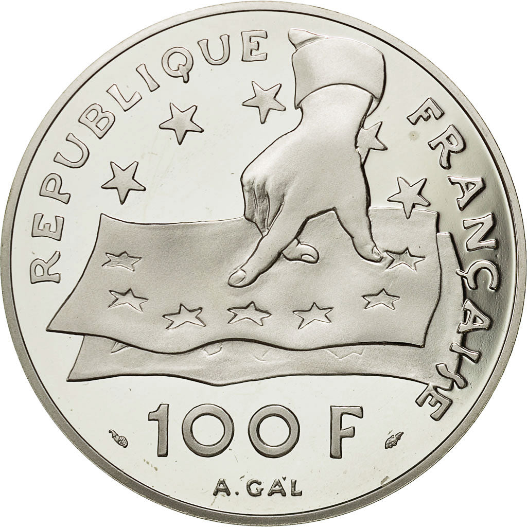 Moneta, Francia, 100 Francs-15 Ecus, 1991, FDC, Argento, KM:1002, Gadoury:c24