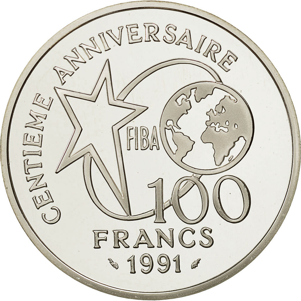 Coin, France, 100 Francs, 1991, MS(65-70), Silver, KM:992, Gadoury:C27