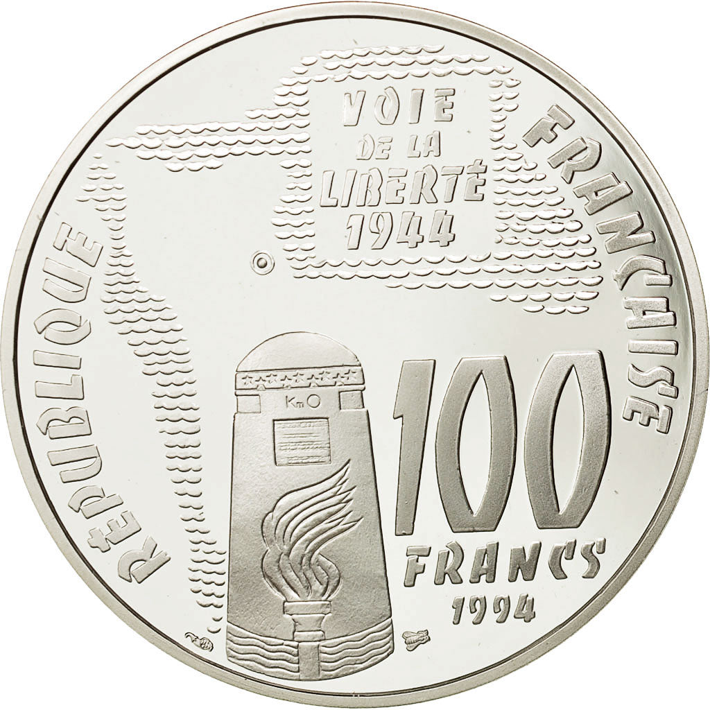 Coin, France, 100 Francs, 1994, MS(65-70), Silver, KM:1043, Gadoury:C85