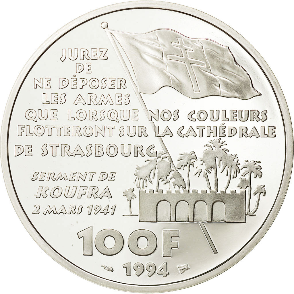 Coin, France, 100 Francs, 1994, MS(65-70), Silver, KM:1039, Gadoury:C73