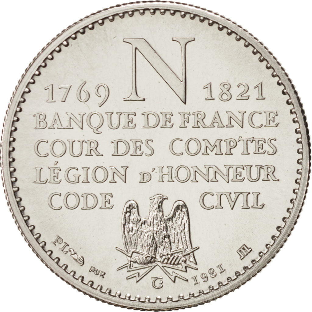 France, Medal, French Fifth Republic, 1981, MS(63), Platin