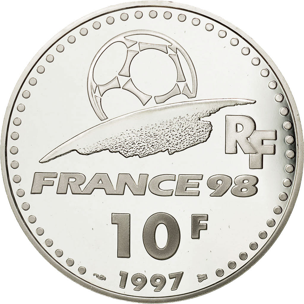 Coin, France, 10 Francs, 1997, MS(65-70), Silver, KM:1163, Gadoury:C174