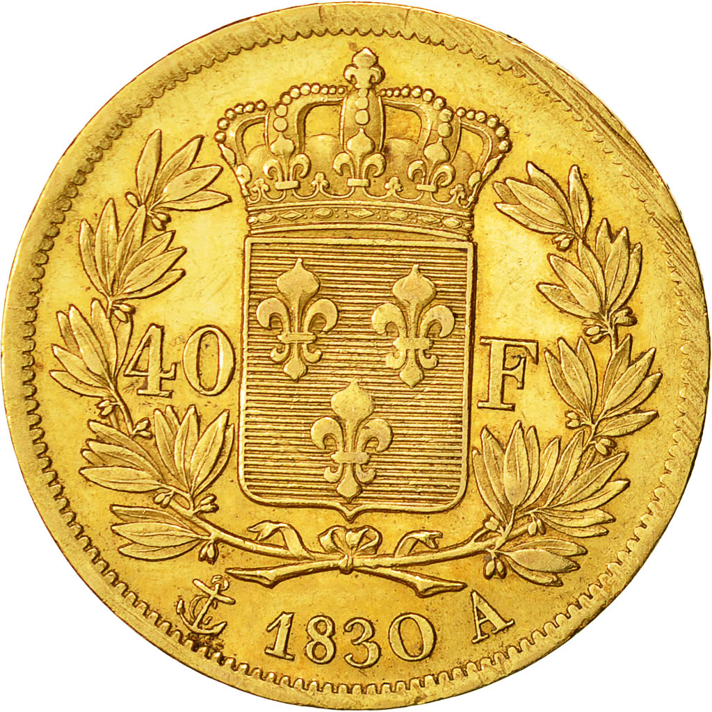 Monnaie, France, Charles X, 40 Francs, 1830, Paris, TTB+, Or, Gadoury:1105