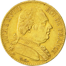 Coin, France, Louis XVIII, Louis XVIII, 20 Francs, 1815, Paris, EF(40-45), Gold