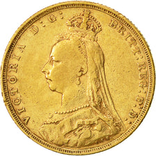 Münze, Australien, Victoria, Sovereign, 1891, Melbourne, SS, Gold, KM:10