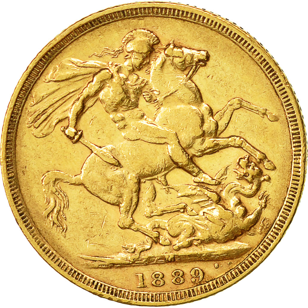 Monnaie, Australie, Victoria, Sovereign, 1889, Melbourne, TTB, Or, KM:10