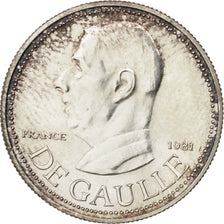 Vème République, Médaille en argent premier titre, Général De Gaulle 1981