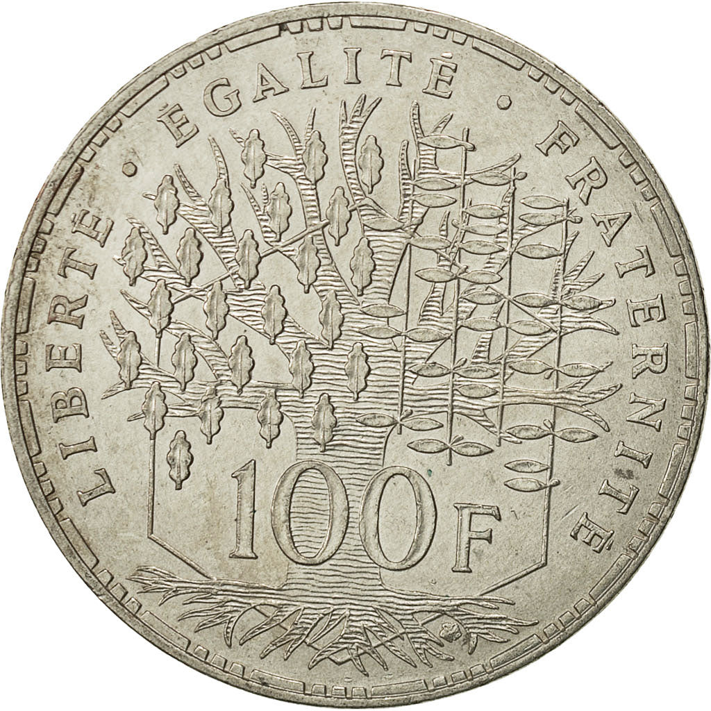 Coin, France, Panthéon, 100 Francs, 1982, Paris, AU(50-53), Silver, KM:951.1