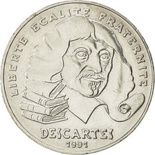 Coin, France, Descartes, 100 Francs, 1991, AU(50-53), Silver, KM:996
