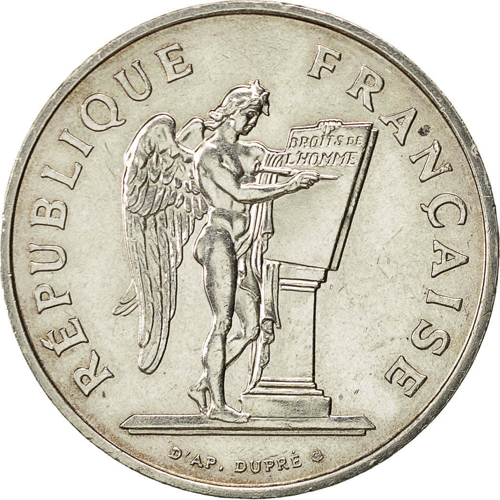 Münze, Frankreich, Droits de l'Homme, 100 Francs, 1989, SS+, Silber, KM:970