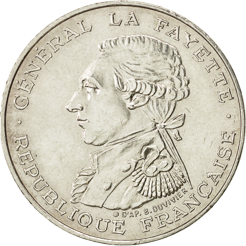Monnaie, France, Lafayette, 100 Francs, 1987, TTB+, Argent, Gadoury:902, KM:962