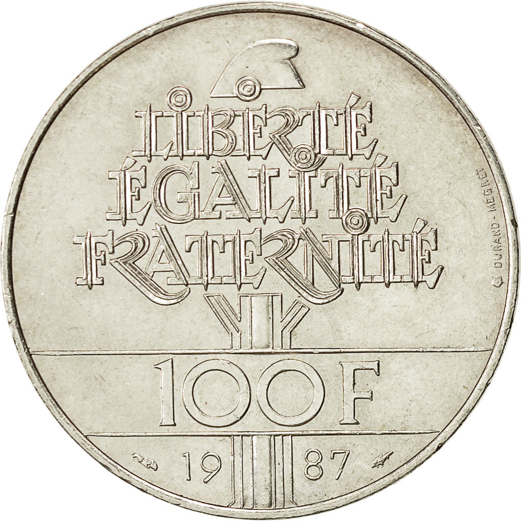 Monnaie, France, Lafayette, 100 Francs, 1987, TTB+, Argent, Gadoury:902, KM:962