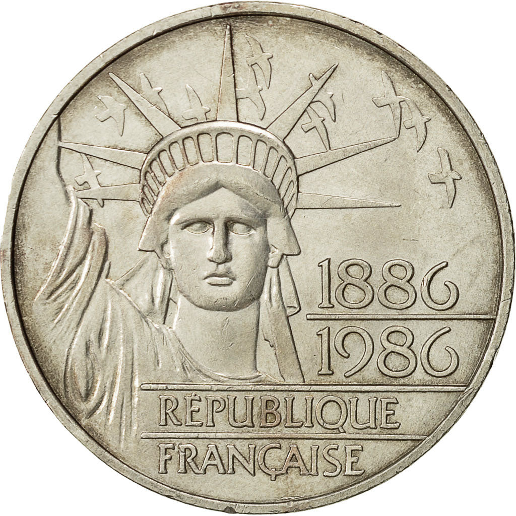 Münze, Frankreich, Statue de la Liberté, 100 Francs, 1986, SS+, Silber