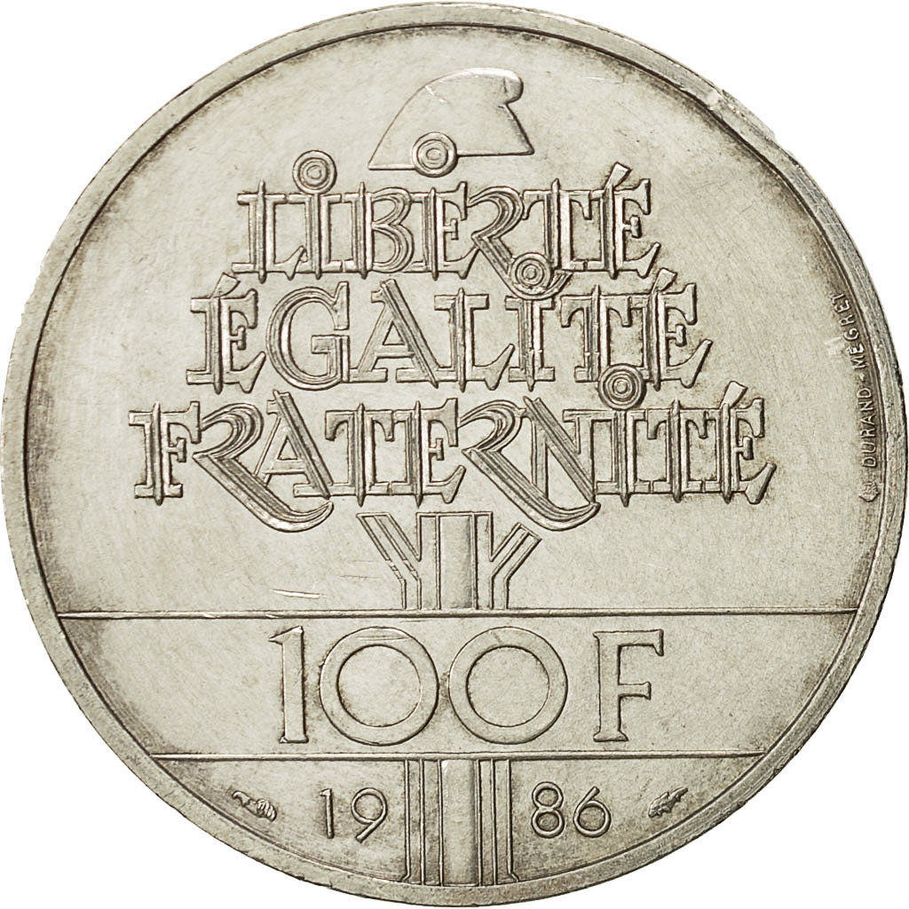 Münze, Frankreich, Statue de la Liberté, 100 Francs, 1986, SS+, Silber