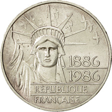 Moneda, Francia, Statue de la Liberté, 100 Francs, 1986, MBC+, Plata, KM:960