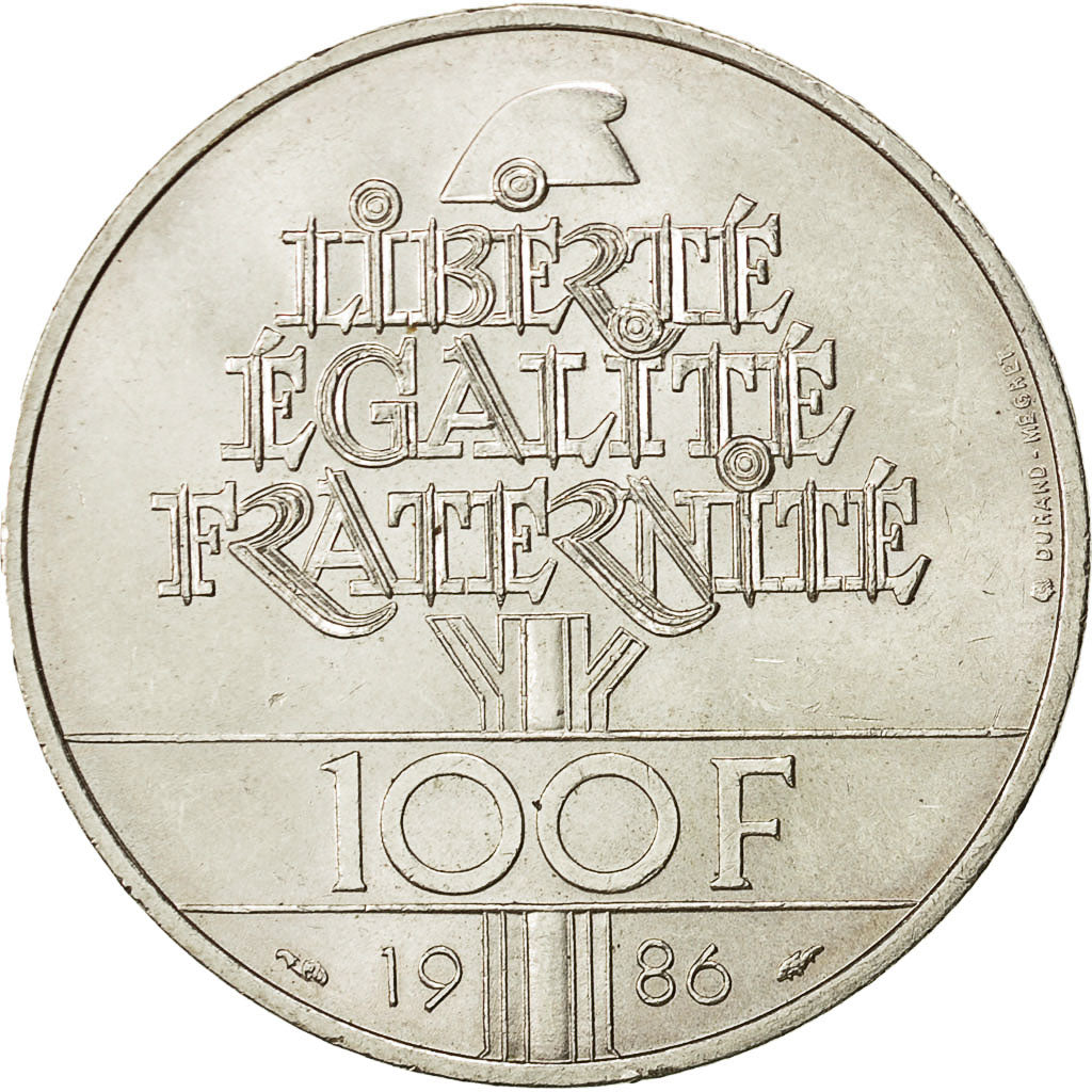 Monnaie, France, Statue de la Liberté, 100 Francs, 1986, TTB+, Argent