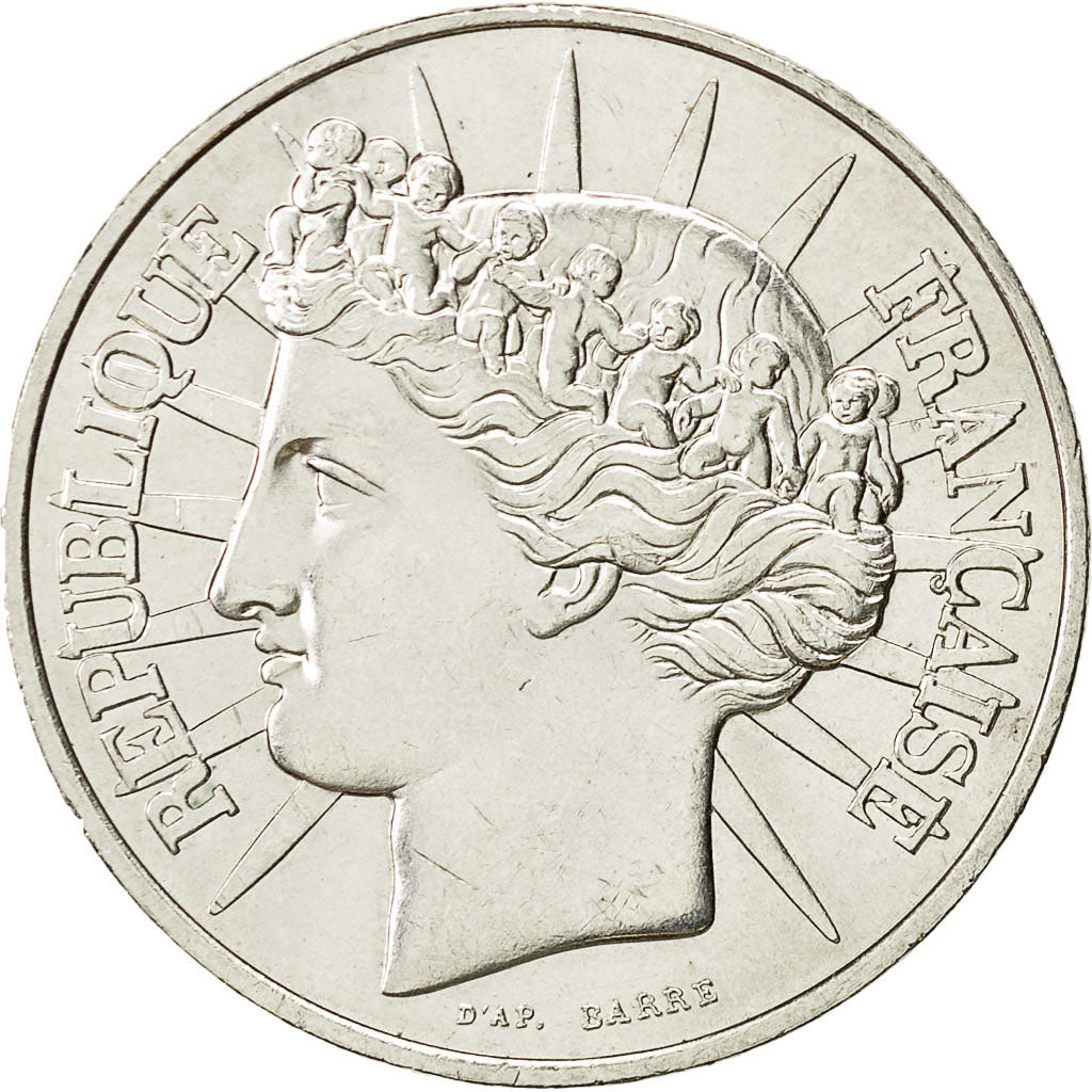 Coin, France, Fraternité, 100 Francs, 1988, AU(50-53), Silver, KM:966