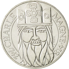 Coin, France, Charlemagne, 100 Francs, 1990, AU(50-53), Silver, KM:982