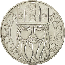 Coin, France, Charlemagne, 100 Francs, 1990, AU(50-53), Silver, KM:982