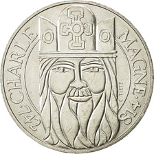 Coin, France, Charlemagne, 100 Francs, 1990, AU(50-53), Silver, KM:982