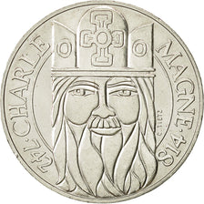 Monnaie, France, Charlemagne, 100 Francs, 1990, TTB+, Argent, Gadoury:905