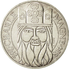 Coin, France, Charlemagne, 100 Francs, 1990, AU(50-53), Silver, KM:982