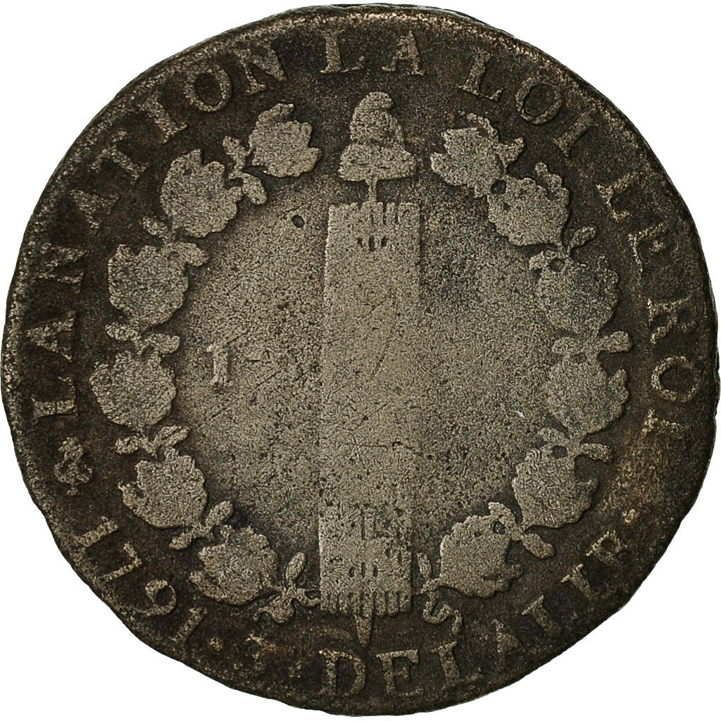 Coin, France, 12 deniers françois, 12 Deniers, 1791, Paris, F(12-15), Bronze