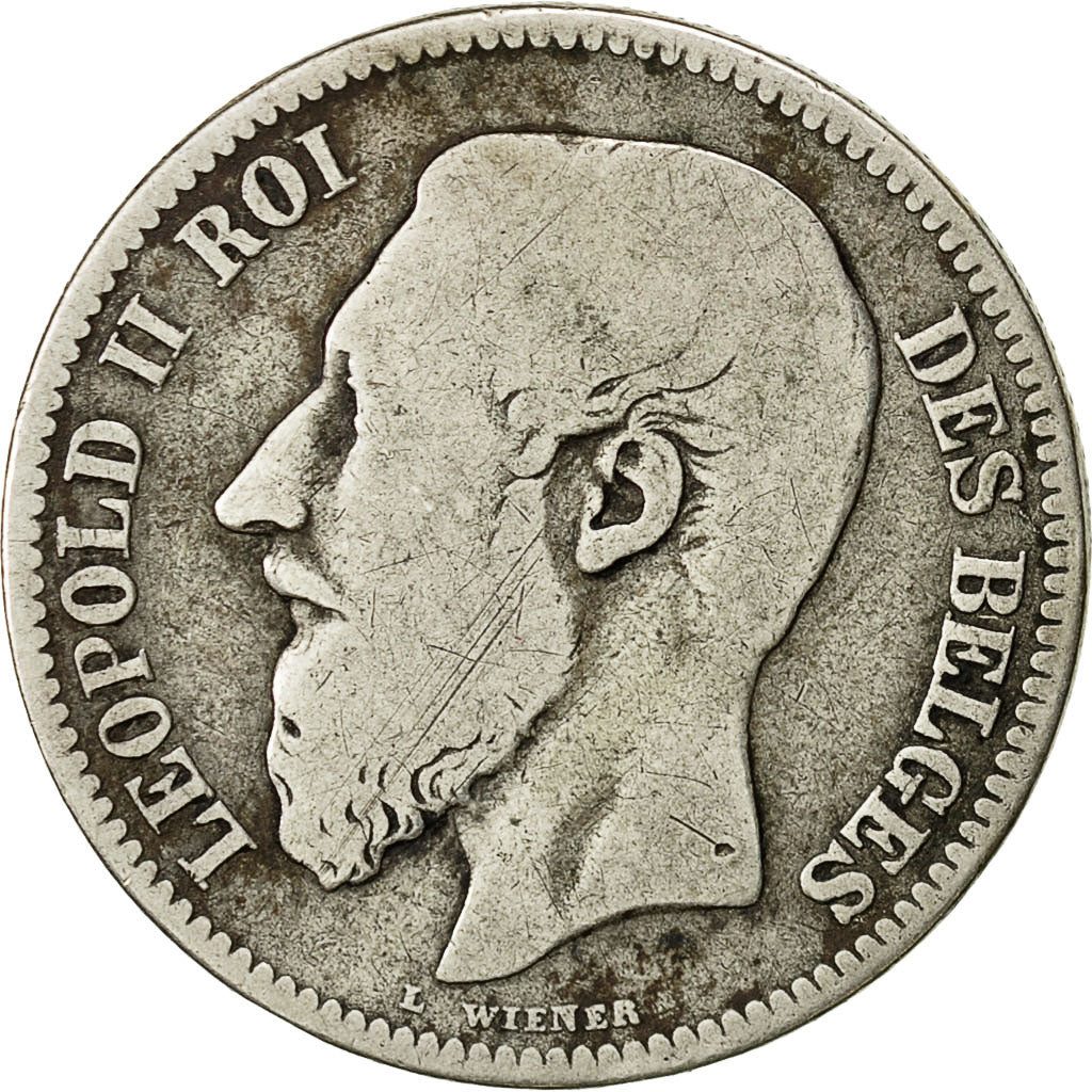 Coin, Belgium, Leopold II, 2 Francs, 2 Frank, 1867, F(12-15), Silver, KM:30.2