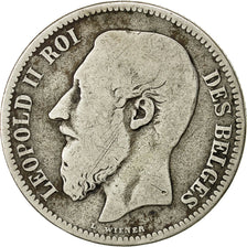 Coin, Belgium, Leopold II, 2 Francs, 2 Frank, 1867, F(12-15), Silver, KM:30.2