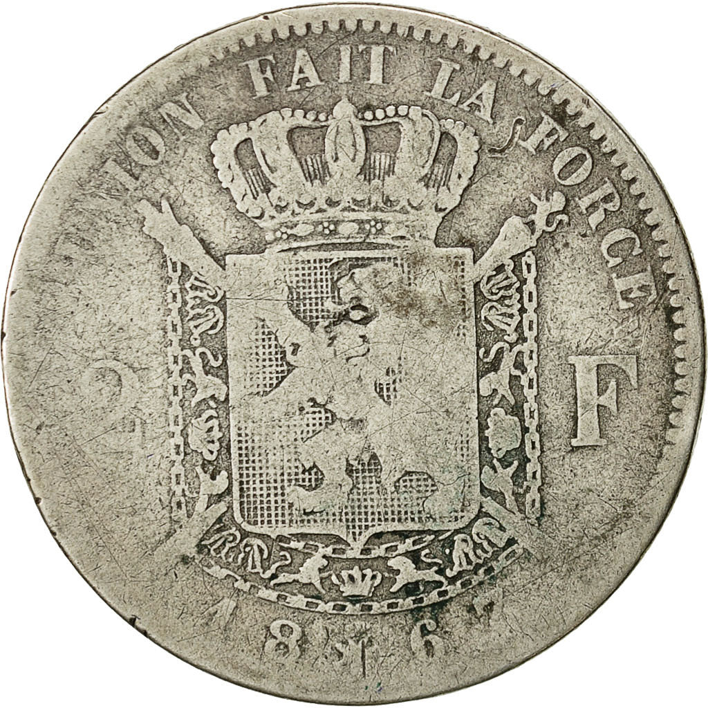 Coin, Belgium, Leopold II, 2 Francs, 2 Frank, 1867, F(12-15), Silver, KM:30.2