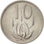 Coin, South Africa, 10 Cents, 1972, MS(60-62), Nickel, KM:85