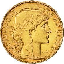 Coin, France, Marianne, 20 Francs, 1904, Paris, AU(50-53), Gold, KM:847