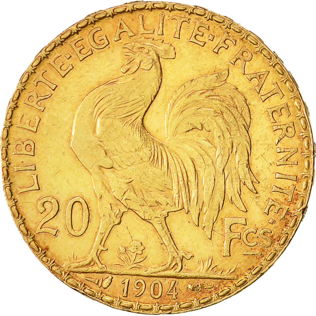 Coin, France, Marianne, 20 Francs, 1904, Paris, AU(50-53), Gold, KM:847