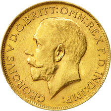 Moneda, Sudáfrica, George V, Sovereign, 1927, MBC+, Oro, KM:21