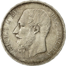 Coin, Belgium, Leopold II, 5 Francs, 5 Frank, 1868, AU(50-53), Silver, KM:24