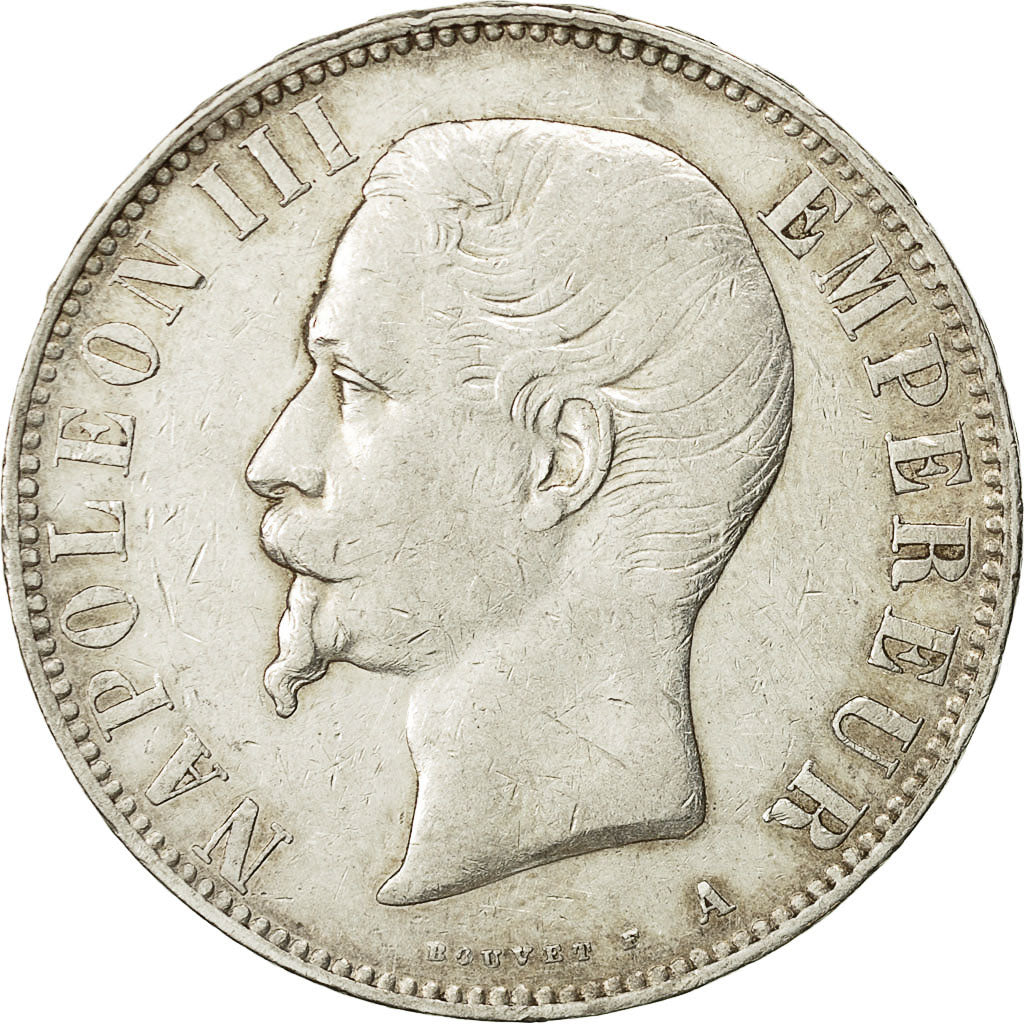 Moneta, Francia, Napoleon III, 5 Francs, 1856, Paris, BB, KM 782.1, Gad 734