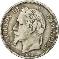Coin, France, Napoleon III, 5 Francs, 1867, Paris, VF(30-35), KM 799.1, Gad 739